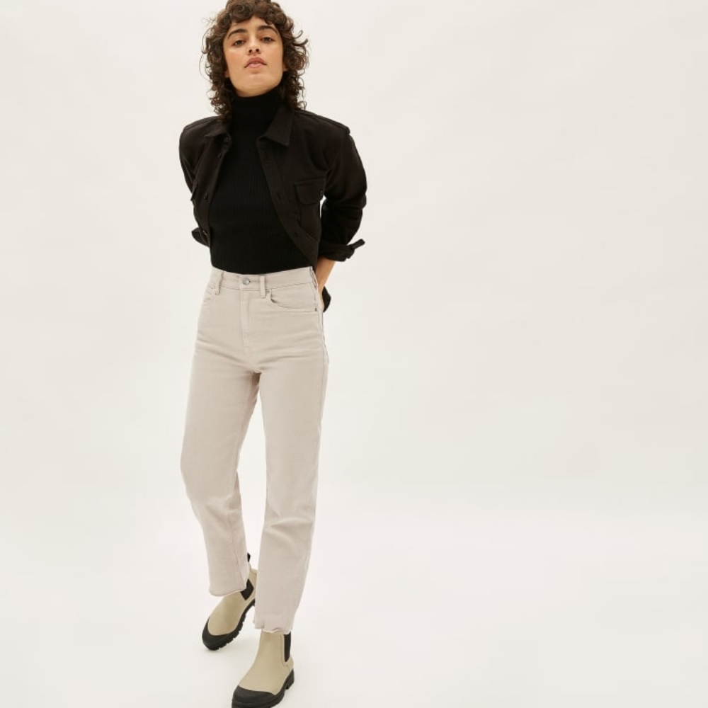 Everlane Way High Jean in Flax